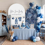 Moukeren Blue Jean Baby Arch Backdrop Cover 6ft and 7.2ft for Denim and Diamonds Themed Baby Shower Party Gender Reveal Birthday Party Banquet Photo Arches Background Decorations - Image 4