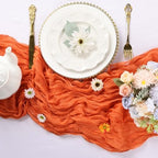 6 Pack Orange Cheesecloth Table Runner 10Ft 23 x 120 Inch - Image 3