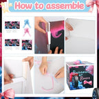 AmazingSpark 28in Giant Gender Reveal Gift Box Kit, Burnouts or Bows - Image 3