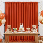 Rust Backdrop Curtains 20ftx8ft Thanksgiving Polyester Photo Drapes - Image 5