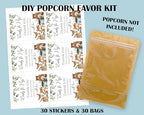 Woodland Baby Shower Popcorn Bag & Sticker Favors (Kraft Stand up Bags & Stickers 30 Count) - Image 2