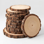 Wood Slices for Centerpieces, 6-7 Inches, 10 Pack, Rustic Round Wood Circles for Wedding Tables, Baby Showers, and DIY Craft Projects by Unknown