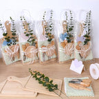 61 Pcs Baby Shower Prizes for Game Winners 6 Sets Bamboo Cheese Board Kit with Spoon Fork Butter Spreaders Plaid Towel Thank You Card for Guests, Housewarming Adult Party Favors (Green) - Image 7