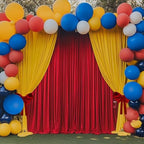 20ft x 10ft Wrinkle Free Red Backdrop Curtains for Parties, 4 Panels 5x10ft Polyester Photo Backdrop Drapes for Weddings Birthday Party Christmas Photography Background Cloth - Image 6