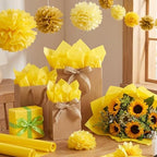 500 Sheets Yellow Tissue Paper Bulk 15 x 20 Inch for Fall Harvest Gift Bags - Image 6