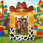 Soulchen 6 ft Inflatable Toy Theme Party Decorations Cowboy Photo Booth - Image 5
