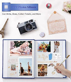 Artfeel Photo Album Self Adhesive Scrapbook Album for 3x5 4x6 5x7 8x10 Pictures,60 Pages Linen Cover with Display Window DIY Photo Book,Ideal Gifts for Family Travel Wedding Baby - Image 4