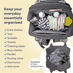 RUVALINO Baby Diaper Bag Backpack with Changing Pad, XL Dark Gray - Image 6