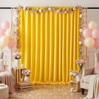 Yellow Backdrop Curtains 10ftx10ft Birthday Polyester Photo Drapes - Image 5