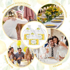 Queekay 48 Sets Bridal Shower Favors Scented Soap with Tags Bags, Lemon - Image 5