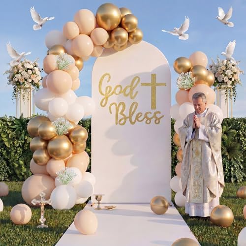 Gilprop 141 Pcs 7.2ft God Bless Baptism, Elastic Polyester - Image 6