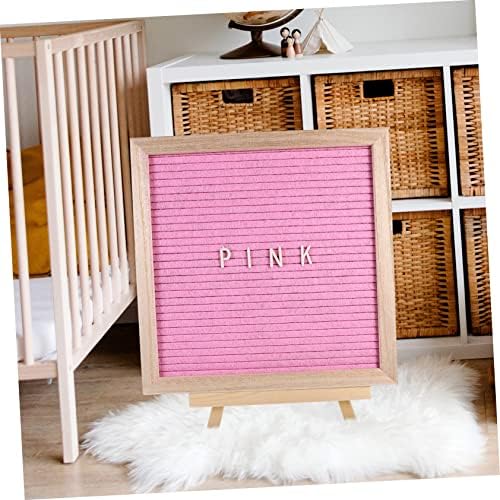 Pink Felt Letter Board Double-sided with Wooden Frame - Image 3