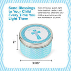 Premium Baptism Favors for Boys| Unique Christening Favors with Soy Wax Candle | First Communion Favors | Christian Party Favors Gift Set for Guests | 6-Pack Blessings Candle Set - Image 3