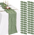 30 Pack Cheesecloth Table Runner 10FT Sage Green Table Runner Boho Gauze Cheese Cloth Table Runners Long Rustic Sheer Table Decorations for Wedding Party Baby Bridal Shower Birthday Holiday Home by Showgeous