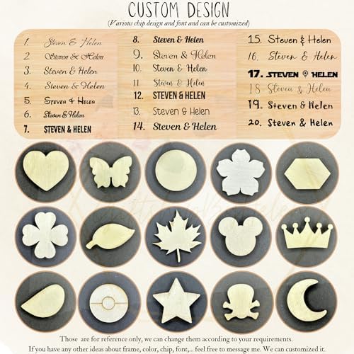 Baby Shower Guest Book Alternative Wooden Drop Box Frame Keepsake (Moon) - Image 9