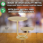 2-Tier Modern Cake Stand, Metal Cupcake Stand Dessert Trays of 10/8 Inch, Various Uses for Wedding, Graduation Party, Baby Shower, Home Decor, Throw Events and Parties(Gold) - Image 2