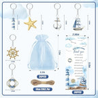 145 Pieces Ahoy It’s a Boy Baby Shower Favors for Guest Nautical Ballpoint Pens and Keychains Gifts Bulk Retractable Baby Shower Pens Gender Reveal Greeting Cards Souvenirs Prizes - Image 3