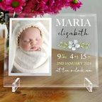 11.75"x9.75" Custom Glass Picture Frame for 5x7 Photo, Personalized Baby Picture Frames, Nursery Decor for Gender Reveal and Baby Announcement Ideas, Adoption Gifts for New Parents (Design 2) - Image 6