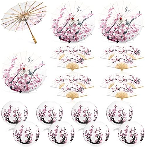 Roowest 24 Pcs Cherry Japanese Blossom Decor Set Chinese New Year Decor by Roowest
