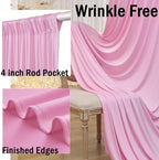 20ft x 12ft Wrinkle Free Pink Backdrop Curtains for Parties, Pink Photo Backdrop Drapes 12FT Long Silky Back Drop Cloth for Wedding Birthday Photography Background Decor - Image 3