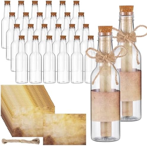 Baderke 24 Pcs 5.6 oz Message Bottles Kit Pirate Party Favors, Vintage by Baderke