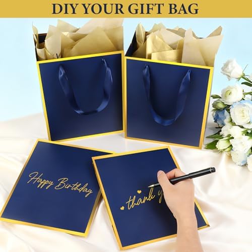 Addblu 28 Pack Bulk Luxury Gift Bags with Handles & 28 Tissue Papers - Image 5