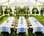 20 Pack Light Blue Table Runner 17 x 108inch Cheesecloth Table Runner Rustic Boho Gauze Sheer Fabric Cheese Cloth Table Runners for Wedding Party Bridal Baby Shower Birthday Spring Table Decor - Image 6