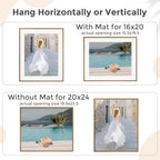 20x24 Metal Picture Frame for Wall With Mat for 16x20, 20''x24'' Aluminum Photo Frames With Tempered Glass for Home Decor, Minimalist Modern Poster Frame Horizontal And Vertical Formats, Bronze - Image 4