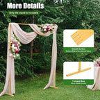 6.6*6.6FT Wedding Arch Stand for Ceremony Gold Square Modern Metal Balloon Arch Stand Kit Garden Floral Arch Frame Background for Anniversary Birthday Party Decoration Home Garden Outdoor Lawn Decor - Image 4