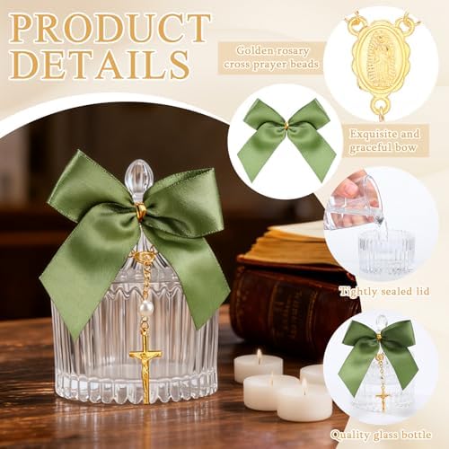 Vesici 20 Sets Baptism Party Favors for Guests Crystal Candy Bowl, Green - Image 4
