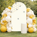 Arch Backdrop Cover Happy Sweet Bee Day Baby Shower Prop Chiara Arch Wall Yellow Honeycomb Bee 1st Birthday Party Baptism Fiesta Parties Decorations (6.6FT,4680) by Uoimystify