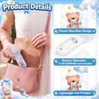 Capoda 12 Sets Baby Shower Handheld Fans Gifts Bulk Bear Baby Shower Party Favors Include Mini Portable Fan Thank You Cards and Organza Bags for Gender Reveal, Battery Operated (Excluding Batteries) - Image 3