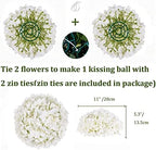 BLOSMON Fake Hydrangea Flower Ball Centerpieces for Wedding, 10 Pcs, White - Image 6