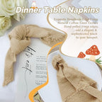 Showgeous 30 Pack Caramel Cloth Napkins with Fringe, 16x16 inch 100% Cotton - Image 7