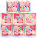 Geyee 8 Pcs Clear Balloon Box with Letters, Baby Shower, Rainbow Silver by Geyee