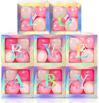 Geyee 8 Pcs Clear Balloon Box with Letters, Baby Shower, Rainbow Silver by Geyee