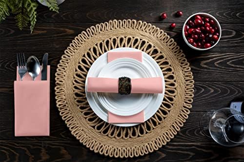 Linen-Feel Colored Paper Napkins - Decortive Cloth-Like Mellow Rose Dinner Napkins - Soft And Absorbent. For Kitchen, Party, Wedding, Bathroom Or Any Occasion. (Pack of 100) - Image 6