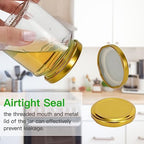 6 oz 30 Pack Hexagon Honey Jars, Glass Jars with Gold Lids - Image 4