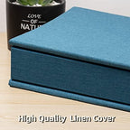 Super Large Photo Album Self Adhesive Scrapbook Album for 4×6 5×7 8×10 10×12 or Bigger Pictures DIY Magnetic Linen Cover Album 80Sheets/160Pages DIY Photo Album(Sky Blue) - Image 2