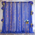 10ft x 10ft Royal Blue Backdrop Curtains, Wrinkle-Free Sheer Chiffon Fabric Photo Backdrop Drapes for Wedding Arch Party Ceremony Stage Photography Decorations - Image 7