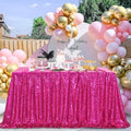 SoarDream Hot Pink Sequin Tablecloth 90"x132" Birthday Table Cloth by SoarDream