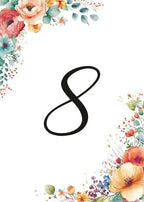 Multi Flower Design Table Number Cards Double Sided Party Table Numbers for Reception Baby Shower Anniversary Birthday Bridal Party 4x6 100 Pcs by Unknown