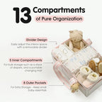 PeraBella Baby Diaper Caddy Organizer, XL Baby Basket Shower Gift Caddy, Portable Felt Changing Table Basket, Nursery Storage Bin, Newborn Boy and Girl Essentials for Registry, Car Diaper Organizer - Image 2