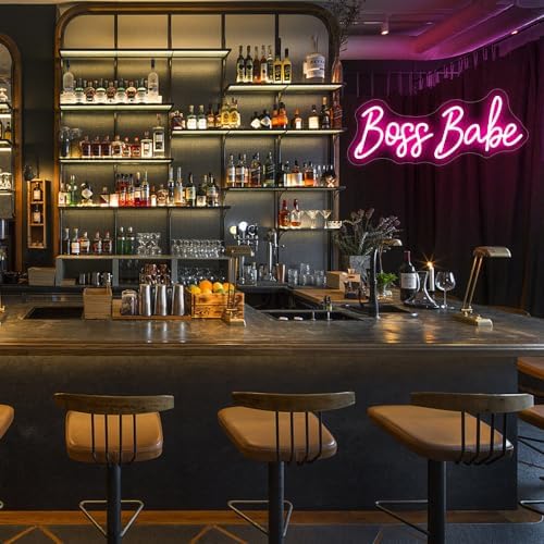 Pink Boss Babe Led Neon Light Sign for Wall Decor Sign Girls Lady Bedroom Home Light Up Sign Wedding Birthday Christmas Bestie Best Boss Gifts USB (15.7x7in) - Image 5