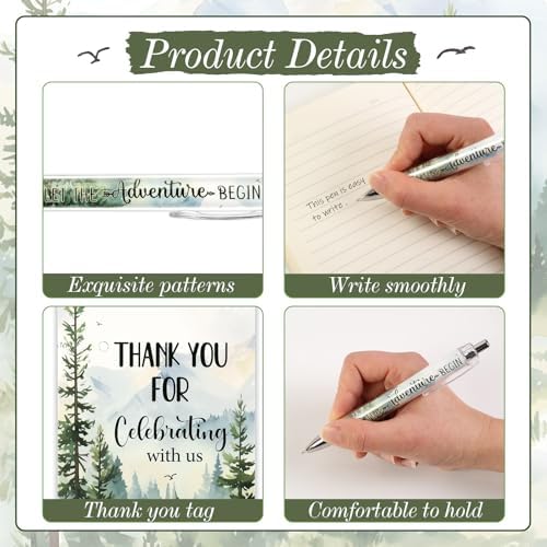 30 Set Baby Bridal Shower Ballpoint Pens Bulk for Guests Retractable Black Ink Pens Thank You Cards Gender Reveal Prizes Souvenirs Guest Game Prizes Party Favors Gift for Guests (Adventure) - Image 6