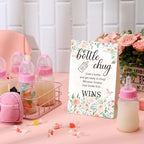 TrelaCo 20 Pcs Bottle Chug Game, Pink Flower Baby Shower Favors - Image 4