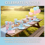 Nihaoya 700PC Gender Reveal Disposable Paper Plates Party Supplies for 100 - Image 6
