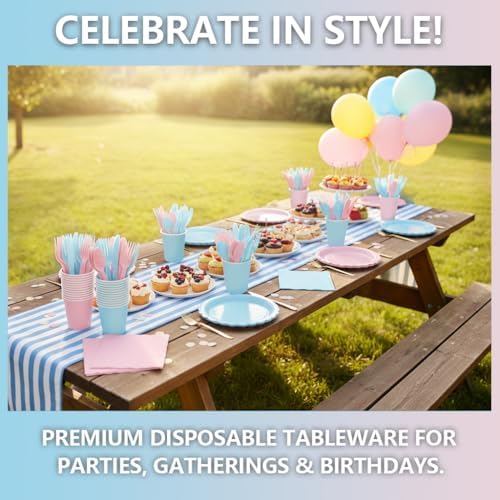 Nihaoya 700PC Gender Reveal Disposable Paper Plates Party Supplies for 100 - Image 6