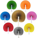 24 Pieces Multicolor Round Paper Fans by Bestage