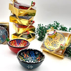 Wedding Favors for Guests Bulk,Bridal Shower Favors for Guest,Set of Ceramic Bowls in Gold Box, Baby Shower Favors Bulk, Mexico Wedding Favors, Mexican Style Gift (Multi Color, Set of 55) - Image 2